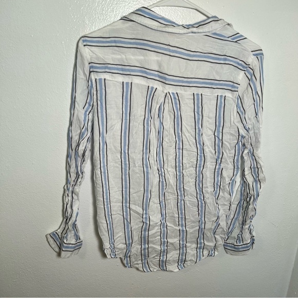 Sweet Wanderer Button Down Blouse White Stripes - Picture 6 of 10